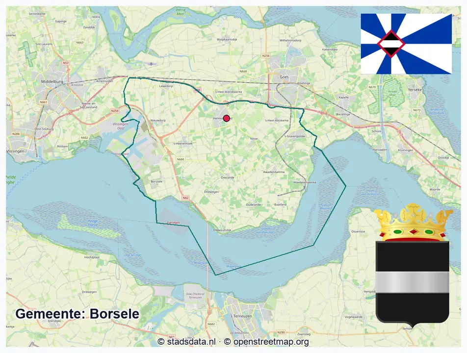 Schematische gemeentegrens Borsele